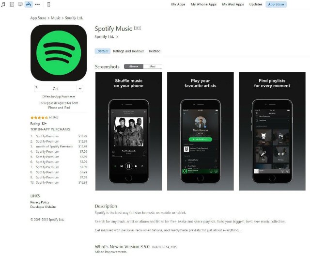 Spotify App Store India